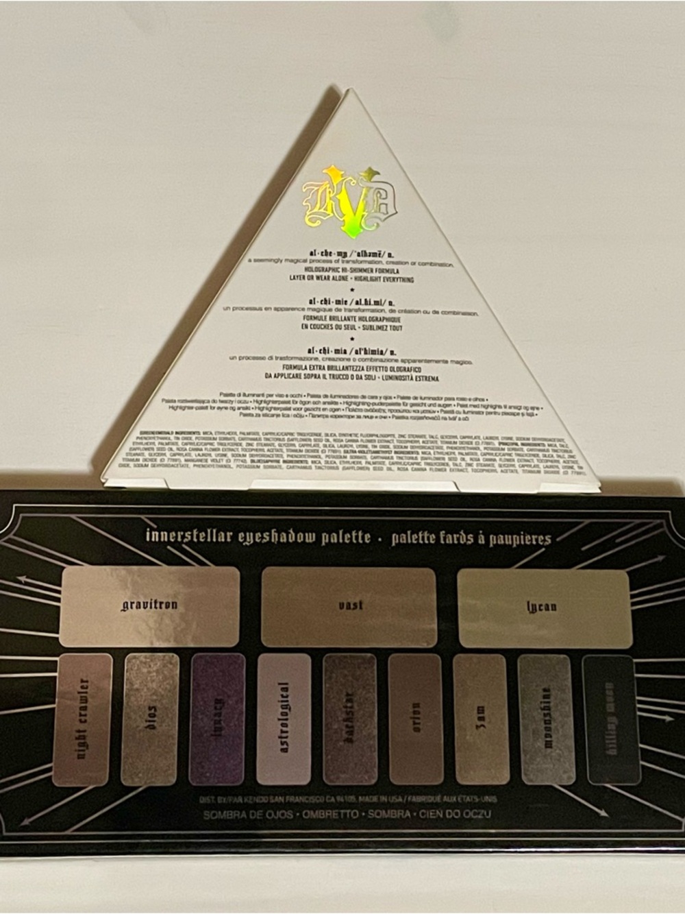 Kat Von D Innerstellar + Alchemist Holographic Eyeshadow Palette Bundle + Brush - Picture 2 of 9